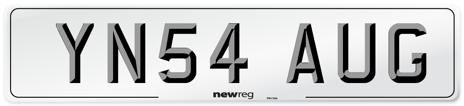 YN54 AUG Number Plate from New Reg
